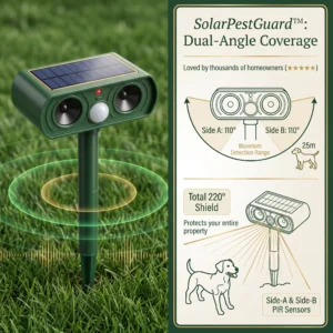 Solar-Powered Ultrasonic Pest & Rodent Repeller Spikes